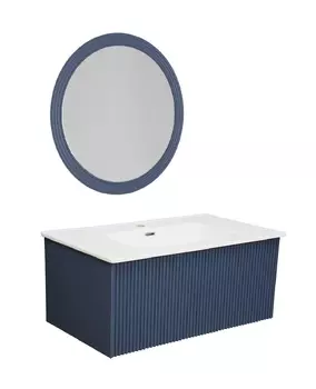 Мебель для ванной La Fenice Terra 100 подвесная, синяя