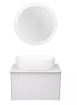 Мебель для ванной La Fenice Terra 60 со столешницей, подвесная, белая