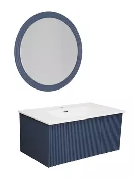 Мебель для ванной La Fenice Terra 80 подвесная, синяя