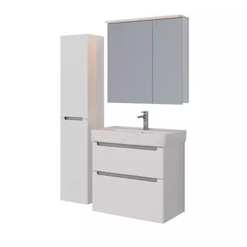 Мебель для ванной Lemark Buno 80 универсальная, белый глянец