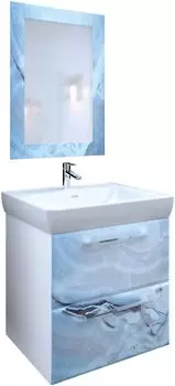 Мебель для ванной Marka One Visbaden 70П blue marble