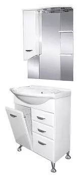 Мебель для ванной Misty Дрея 65 2 ящика, с бельевой корзиной