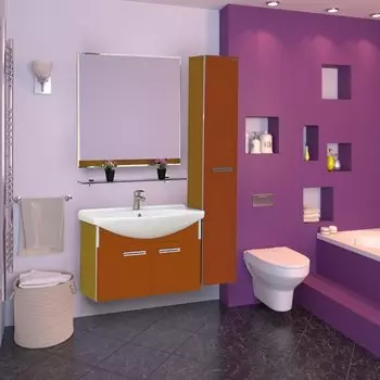 Мебель для ванной Misty Джулия 85 подвесная, оранжевая