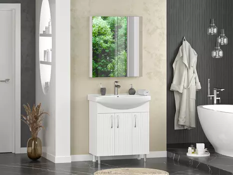 Мебель для ванной Misty Изео 75 напольная, белый