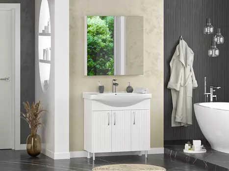 Мебель для ванной Misty Изео 85 напольная, белый