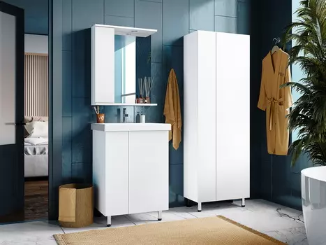 Мебель для ванной Misty Лира 50 напольная белая