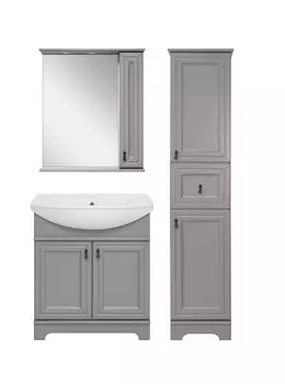 Мебель для ванной Misty Лувр 65 напольная, серая