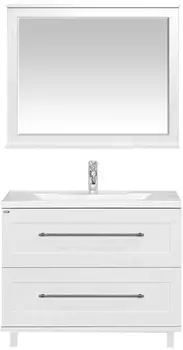 Мебель для ванной Misty Марта 80 напольная белая фактурная