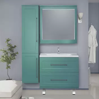 Мебель для ванной Misty Марта 80 напольная, бирюзовая