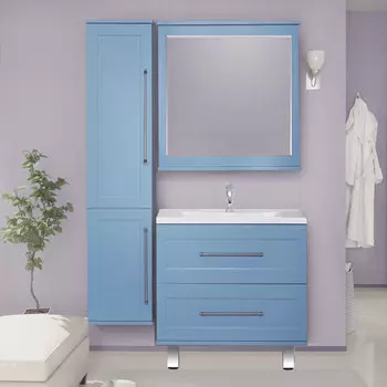 Мебель для ванной Misty Марта 80 напольная, голубая