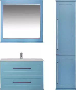 Мебель для ванной Misty Марта 80 подвесная, голубая