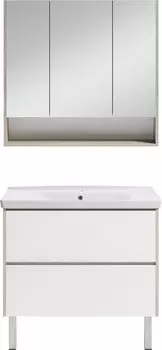 Мебель для ванной Misty Мускат 90 с 2 ящ. дуб галифакс белый