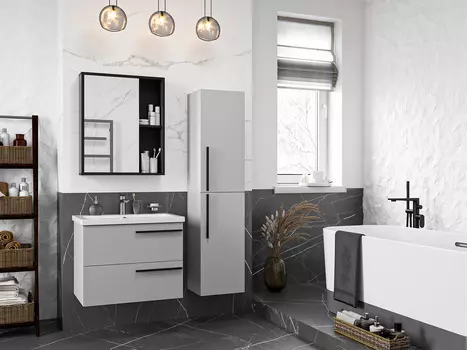 Мебель для ванной Misty Ненси 70 подвесная, серый