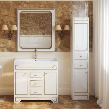 Мебель для ванной Misty Praga 90 белая патина