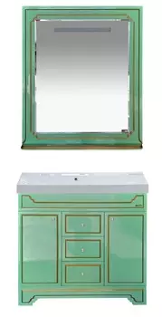 Мебель для ванной Misty Praga 90 с 3-мя ящиками, салатовый/патина