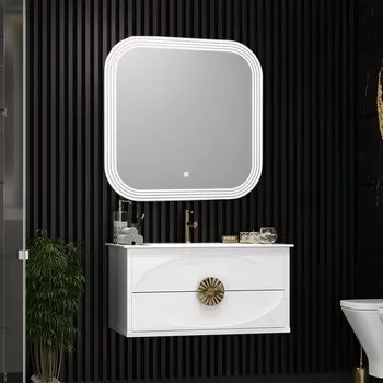 Мебель для ванной Opadiris Ибица 90 подвесная, фурнитура золото