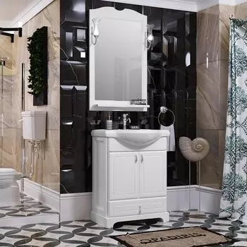 Мебель для ванной Opadiris Клио 65 напольная, белая матовая