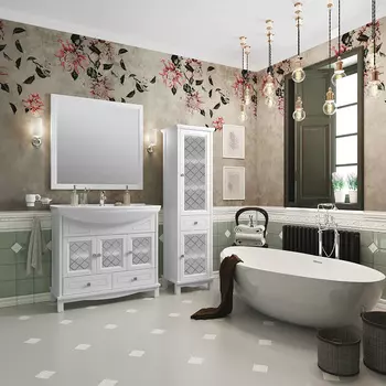 Мебель для ванной Opadiris Омега 85 белый матовый