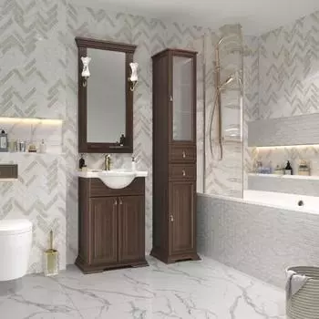 Мебель для ванной Opadiris Риспекто 55 орех антикварный