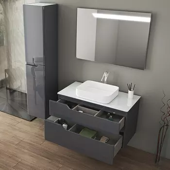 Мебель для ванной Owl 1975 Hella Cristal 100 серая