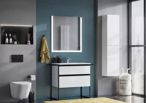 Мебель для ванной Roca Domi 80 подвесная, 2 ящика, белый глянец