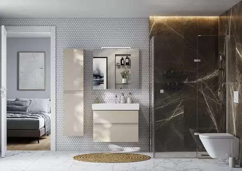 Мебель для ванной Roca Oleta 80 подвесная, 2 ящика, капучино матовый