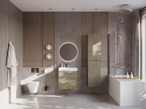 Мебель для ванной Roca Ona 60 подвесная, 2 ящика, вяз темный