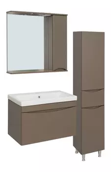 Мебель для ванной Runo Афина 80 1 ящик, бежевая