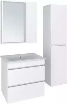 Мебель для ванной Runo Манхэттен 65 подвесная, белая