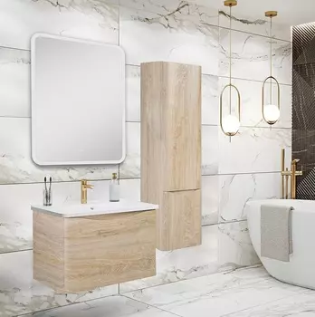 Мебель для ванной Runo Тоскана 60 подвесная, светлое дерево