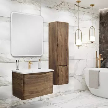 Мебель для ванной Runo Тоскана 60 подвесная, темное дерево