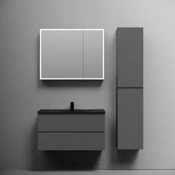 Мебель для ванной Sancos Folk 90 подвесная, 2 ящика, Grey soft (раковина СN7002MB)