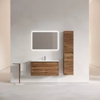 Мебель для ванной Sancos Libra 100 подвесная, дуб чарльстон (раковина CN7003)