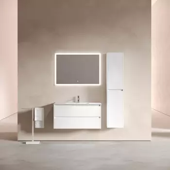 Мебель для ванной Sancos Libra 100 подвесная, белый глянец (раковина CN7003)