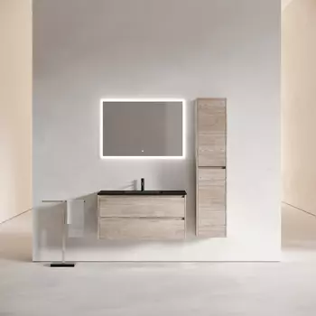 Мебель для ванной Sancos Libra 100 подвесная, дуб галифакс натуральный (раковина CN7003MB)