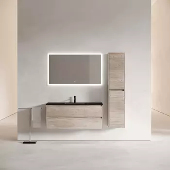 Мебель для ванной Sancos Libra 120-1 подвесная, дуб галифакс натуральный (раковина CN7006MB)