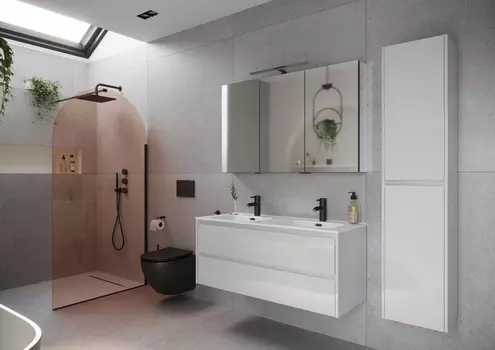 Мебель для ванной Sancos Libra 120-2 подвесная, белый глянец