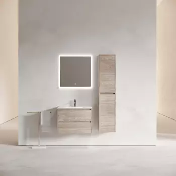 Мебель для ванной Sancos Libra 70 подвесная, дуб галифакс натуральный (раковина CN7007)