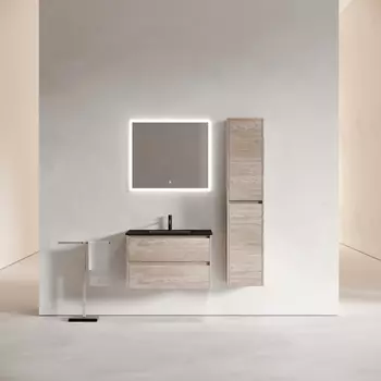 Мебель для ванной Sancos Libra 80 подвесная, дуб галифакс натуральный (раковина CN7005MB)