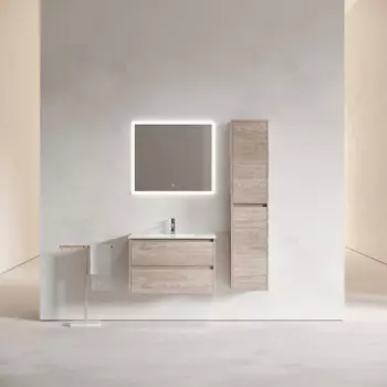 Мебель для ванной Sancos Libra 80 подвесная, дуб галифакс натуральный (раковина CN7005)