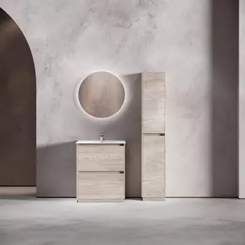 Мебель для ванной Sancos Libra Floor 70 напольная, дуб галифакс натуральный (раковина CN7007)