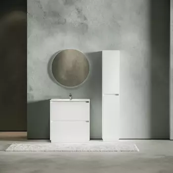 Мебель для ванной Sancos Libra Floor 80 напольная, белый глянец (раковина CN7005)