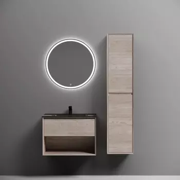 Мебель для ванной Sancos Marmi 1.0 70 подвесная, 1 ящик, открытая ниша, дуб галифакс натуральный (раковина CN7007MB)