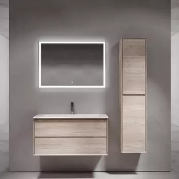 Мебель для ванной Sancos Marmi 2.0 100 подвесная, дуб галифакс натуральный