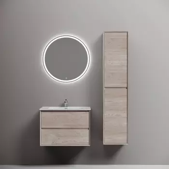 Мебель для ванной Sancos Marmi 2.0 70 подвесная, 2 ящика, дуб галифакс натуральный (раковина CN7007)