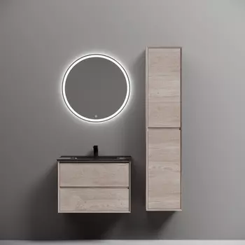 Мебель для ванной Sancos Marmi 2.0 70 подвесная, 2 ящика, дуб галифакс натуральный (раковина CN7007MB)