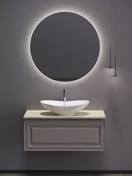 Мебель для ванной Sancos Very 100 подвесная, столешница kreman, Doha Soft (с отверстием под смеситель)