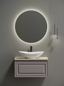 Мебель для ванной Sancos Very 80 подвесная, столешница kreman, Doha Soft (с отверстием под смеситель)