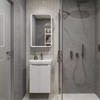 Мебель для ванной SanStar Bianca 50 подвесная, белая (раковина Томь 50)