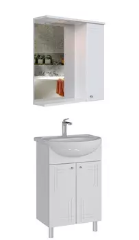 Мебель для ванной SanStar Июнь 55 напольная (раковина Уют 55)